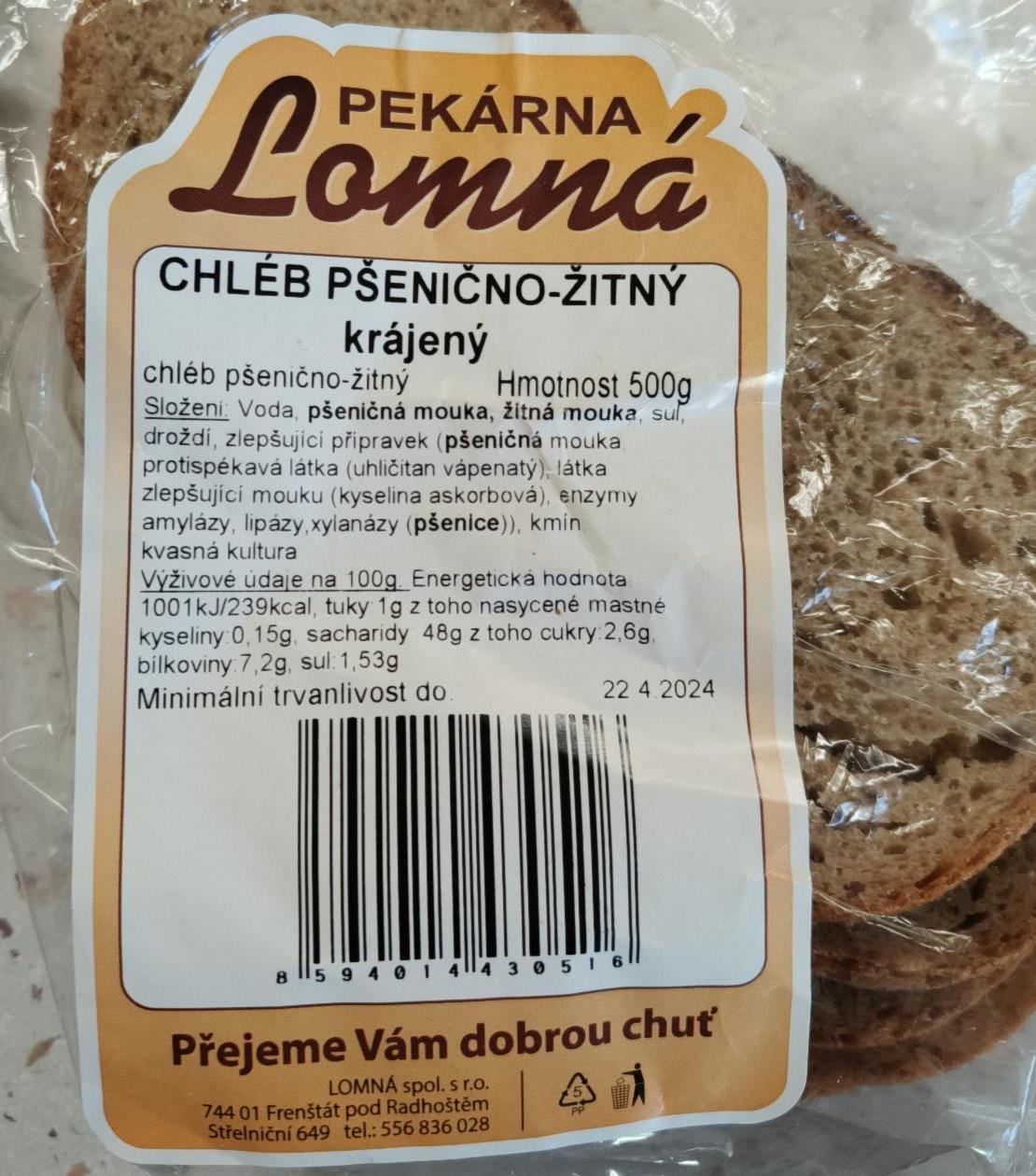 Fotografie - Chléb pšenično-žitný Pekárna Lomná