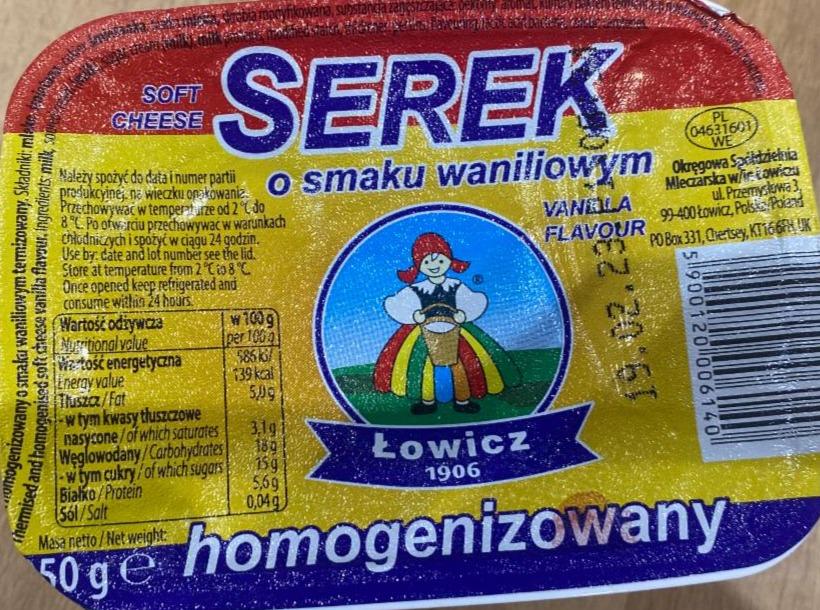 Fotografie - Serek homogenizowany o smaku waniliowym Łowicz