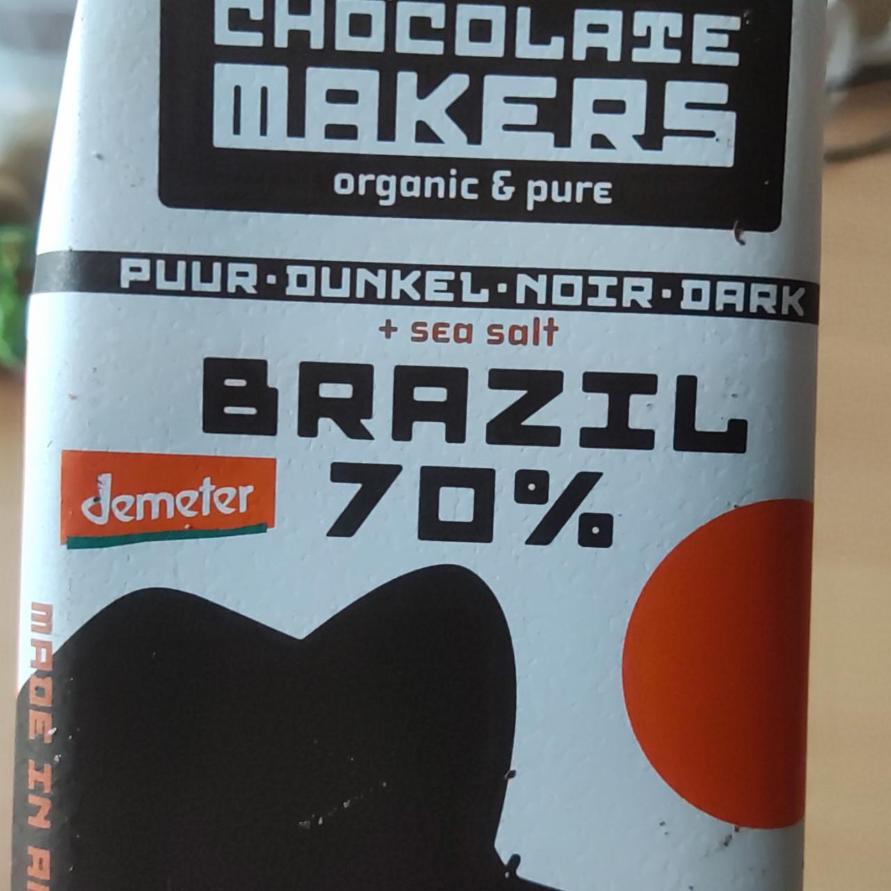 Fotografie - Chocolate Makers organic & pure 70% Brazil + sea salt Demeter