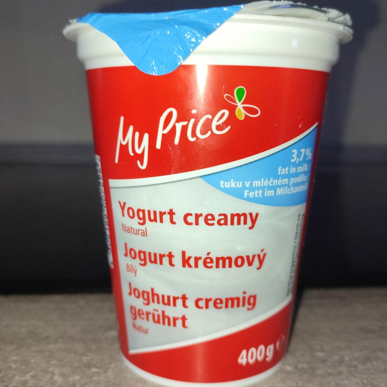 Fotografie - Jogurt krémový 3,7% tuku My Price