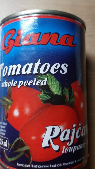 Fotografie - rajčata loupaná celá Giana