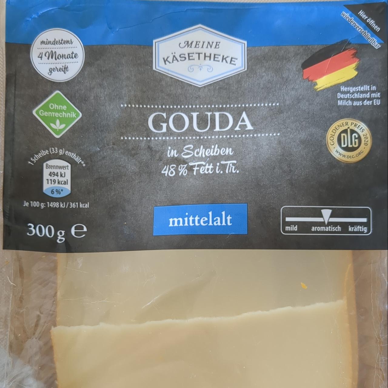 Fotografie - Gouda mittelalt in Scheiben 48% Fett Meine Käsetheke