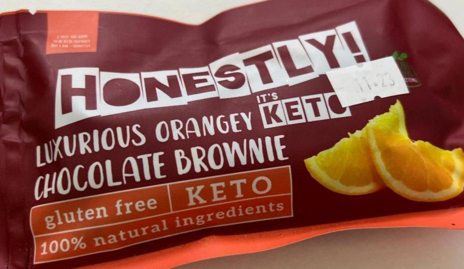 Fotografie - Luxurious orangey chocolate brownie Honestly!