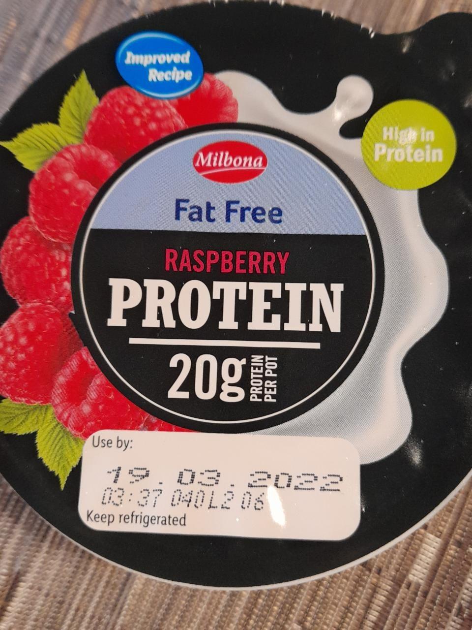 Fotografie - Fat free raspberry protein yogurt Milbona