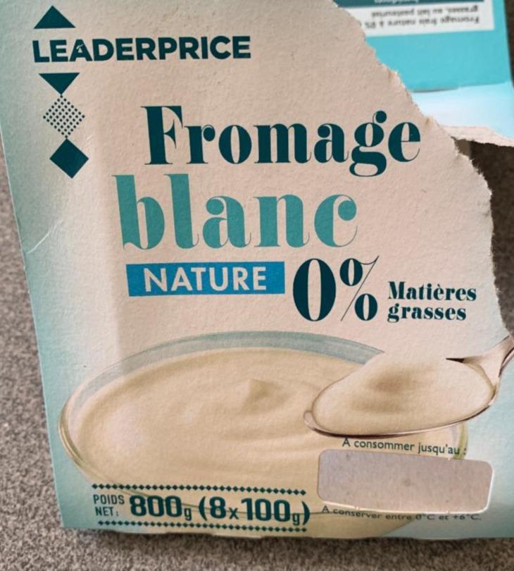 Fotografie - Fromage blanc Nature 0% Leaderprice