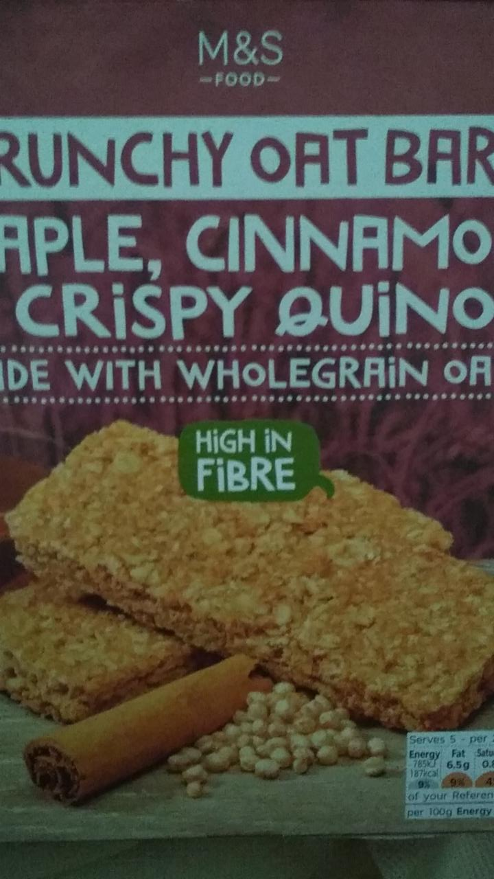 Fotografie - Crunchy Oat Bars Maple, Cinnamon & Crispy quinoa M&S Food
