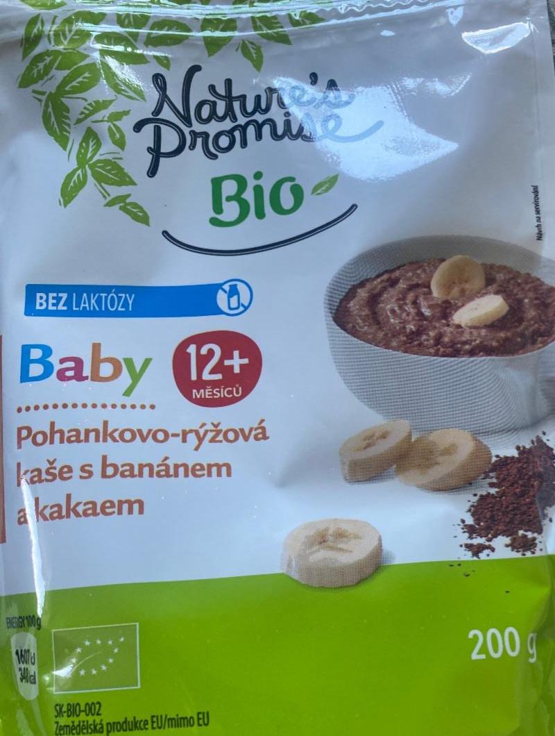 Fotografie - Bio Pohankovo-rýžová kaše s banánem a kakaem Nature's Promise