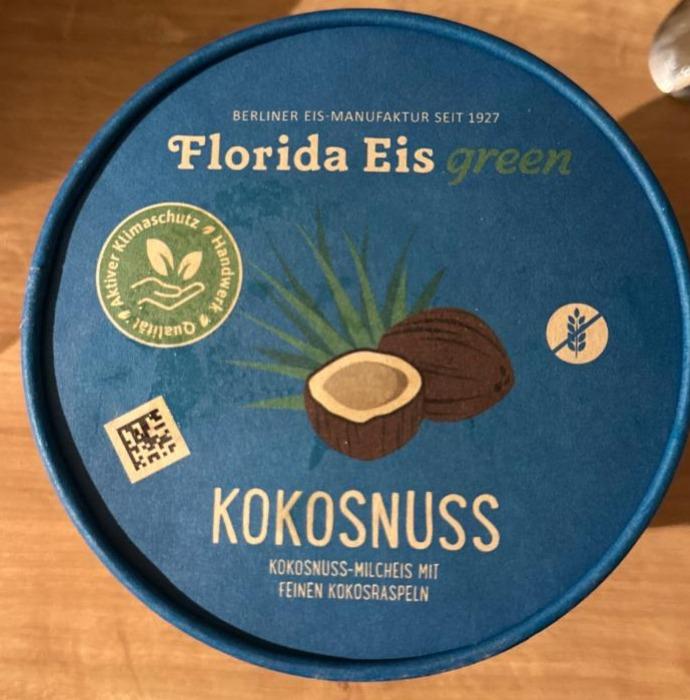 Fotografie - Kokosnuss-Milcheis mit feinen Kokosraspeln Florida Eis