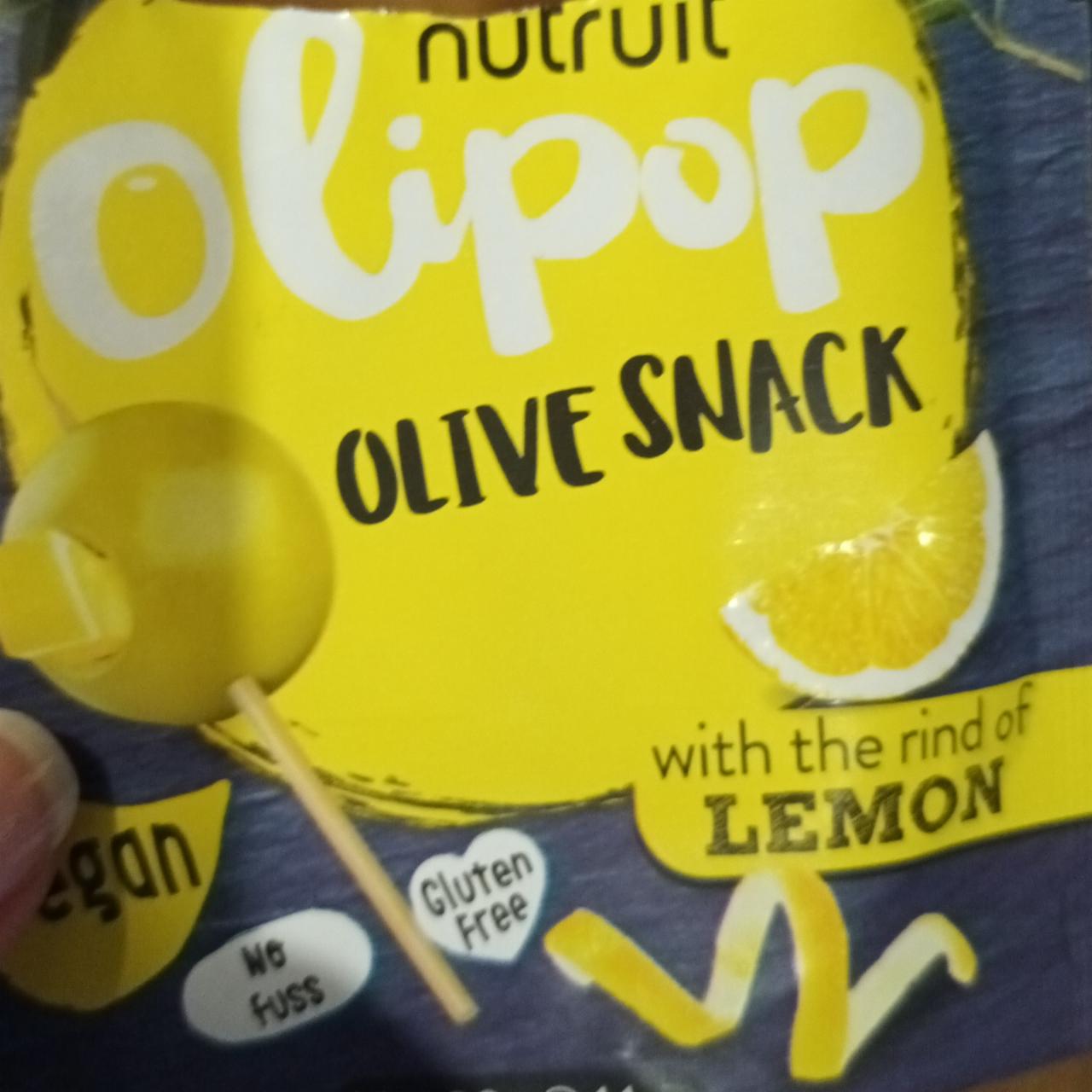 Fotografie - Olive Snack with the rind of lemon Olipop