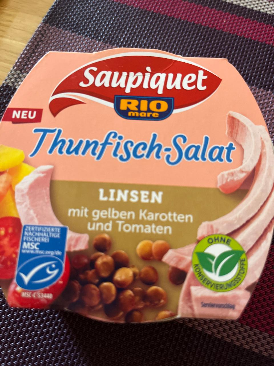 Fotografie - Thunfisch-Salat Linsen Saupiquet
