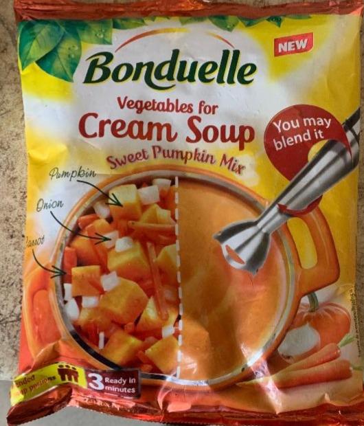 Fotografie - zeleninová směs krémová dýňová polévka vegetables for cream soup Bonduelle