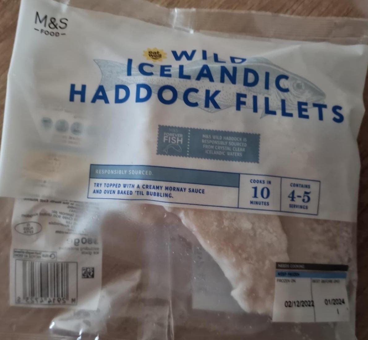 Fotografie - Wild Icelandic Haddock fillets M&S Food