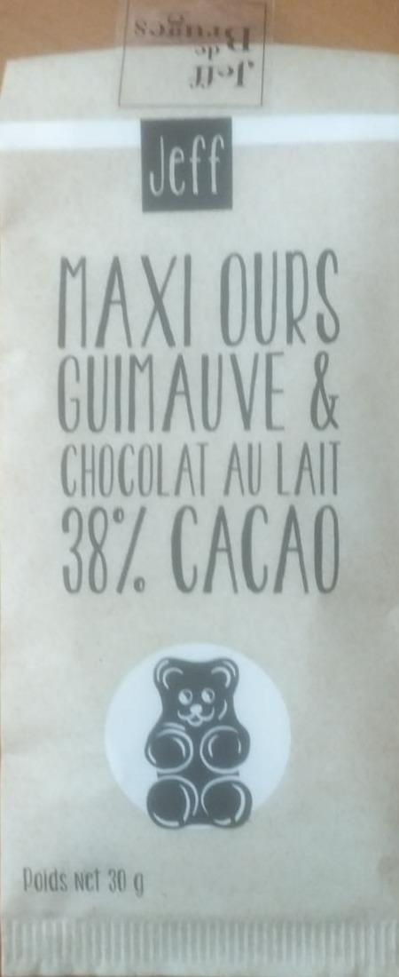 Fotografie - Maxi ours guimauve & chocolat au lait 38% cacao Jeff