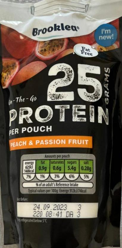 Fotografie - 25 protein per pouch Peach & Passion fruit Brooklea