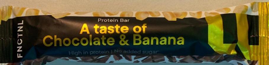 Fotografie - Protein bar- Chocolate & Banana FNCTNL