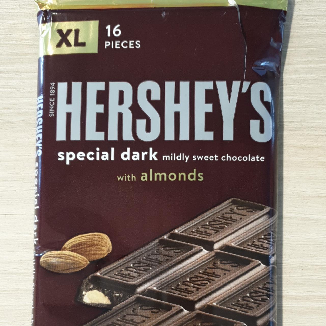 Fotografie - Special dark mildly sweet chocolate with almonds Hershey's