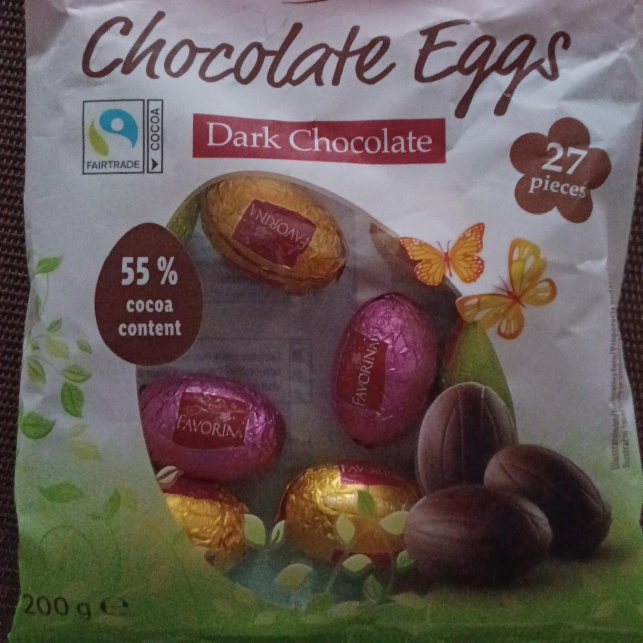 Fotografie - Chocolate Eggs Dark Chocolate Favorina