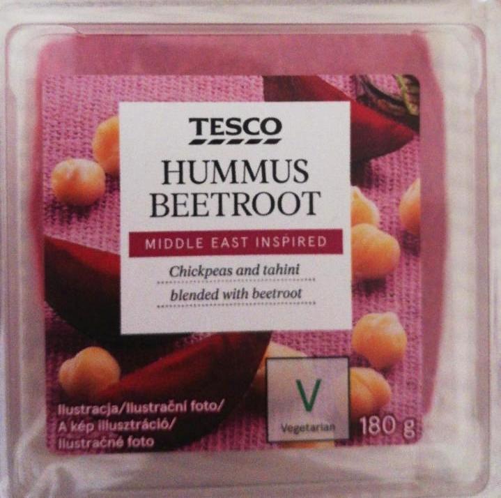 Fotografie - Hummus beetroot chickpeas and tahini blended with beetroot Tesco