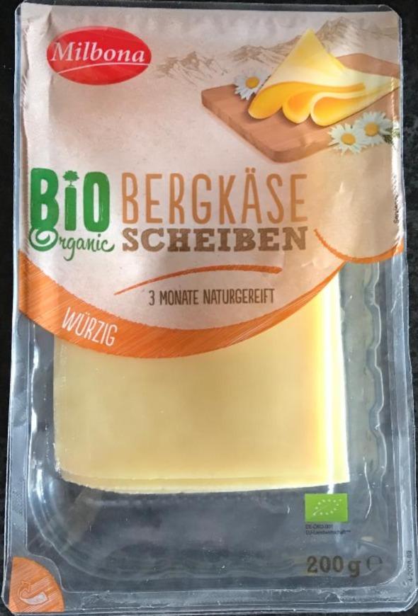 Fotografie - Bio Organic Bergkäse Scheiben Würzig Milbona