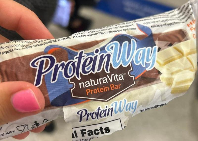 Fotografie - ProteinWay Protein bar Biscuit White Chocolate Natura Vita