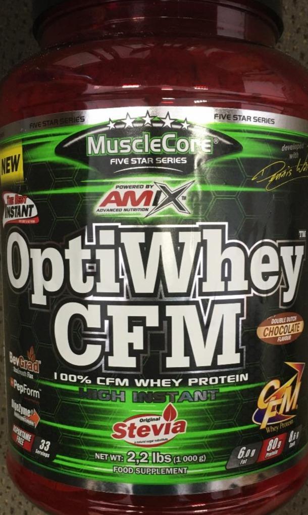 Fotografie - OptiWhey CFM Instant Protein Double Dutch Chocolate Amix Nutrition