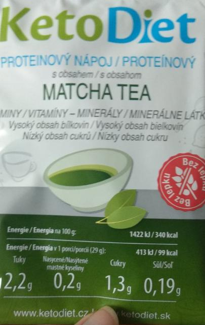 Fotografie - Proteinový nápoj Matcha Tea - KetoDiet