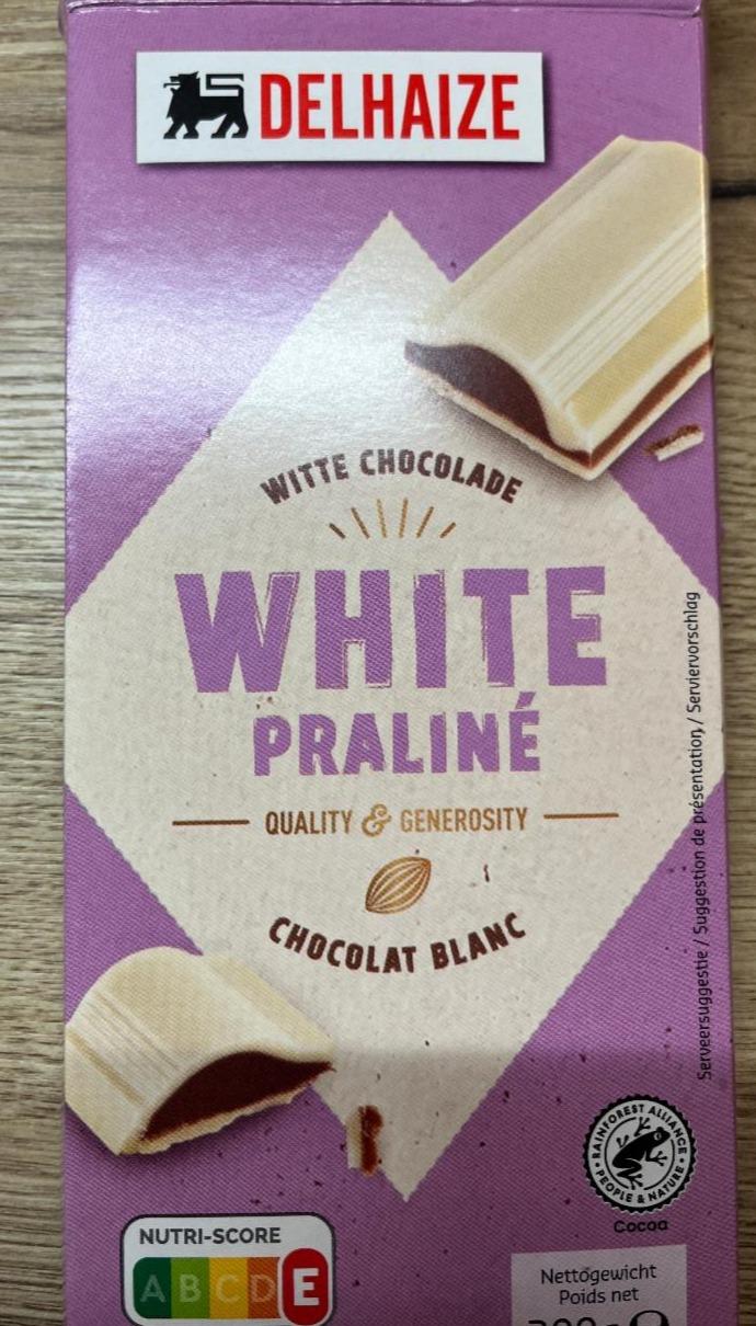 Fotografie - White Praliné chocolat blanc Delhaize