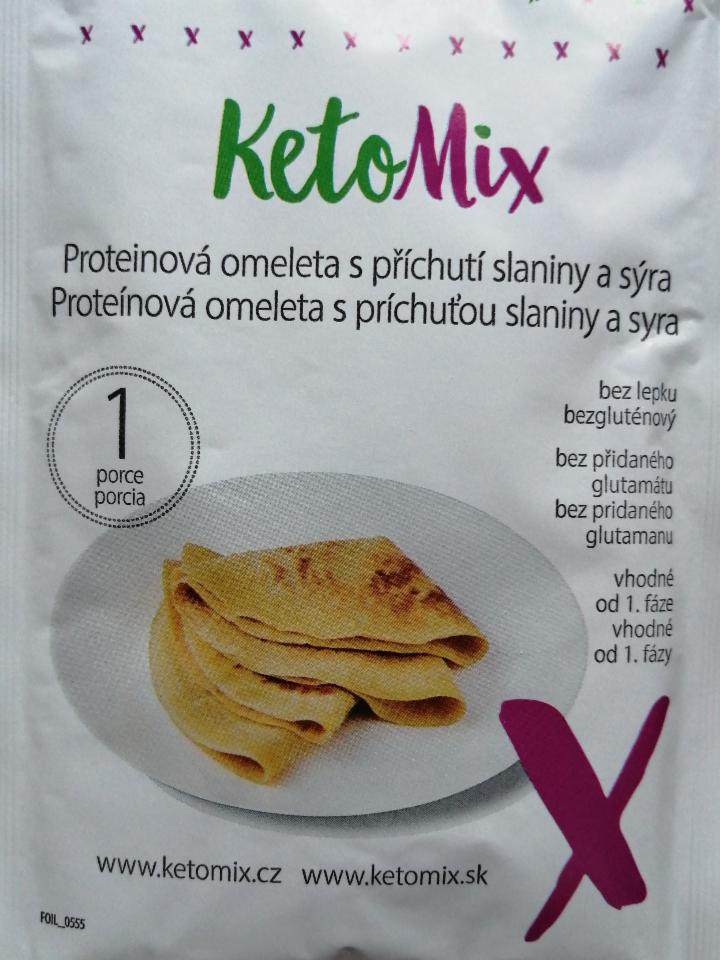 Fotografie - Proteinová omeleta s příchuti slaniny a sýra KetoMix