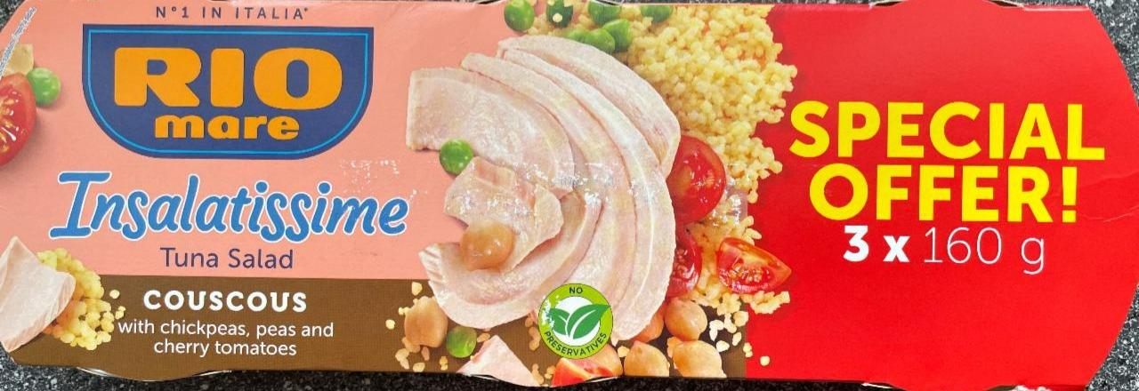 Fotografie - Insalatissime Tuna salad couscous with chickpeas, peas and cherry tomates Rio mare