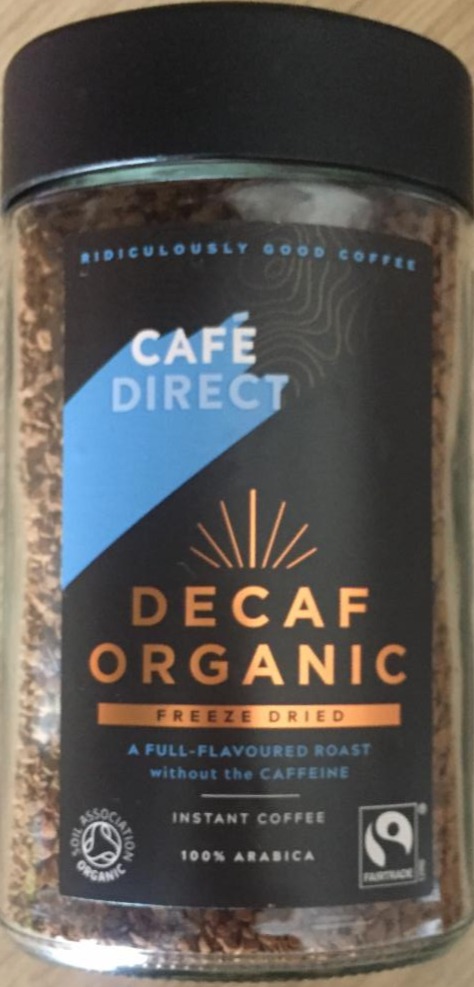 Fotografie - Decaf Organic Freeze Dried Instant Coffee Café Direct