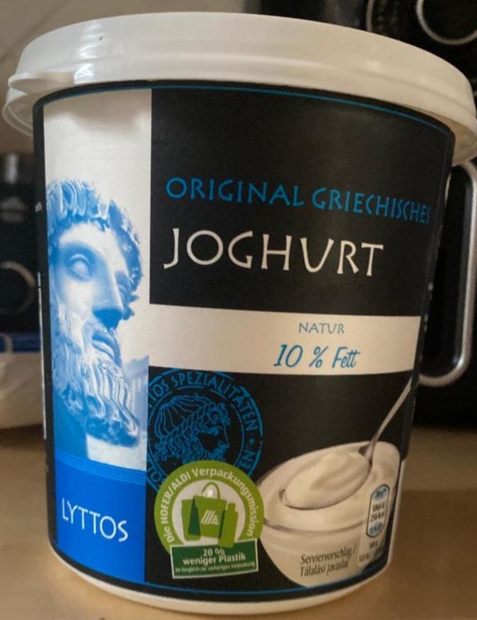Fotografie - Original griechisches Joghurt Natur 10% Fett Lyttos