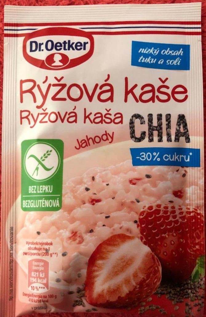 Fotografie - Rýžová kaše Chia Jahody -30% cukru Dr.Oetker