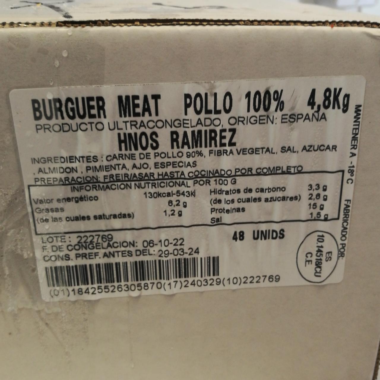 Fotografie - Burger meat pollo Hnos Ramirez