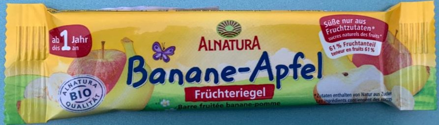 Fotografie - Bio Früchteriegel Banane-Apfel Alnatura