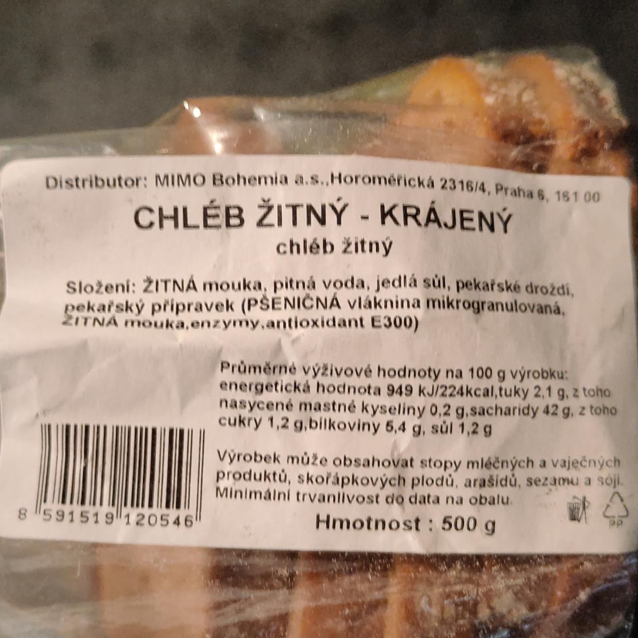 Fotografie - Chléb žitný krájený MIMO Bohemia