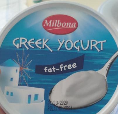 Fotografie - fat free Greek yogurt Milbona
