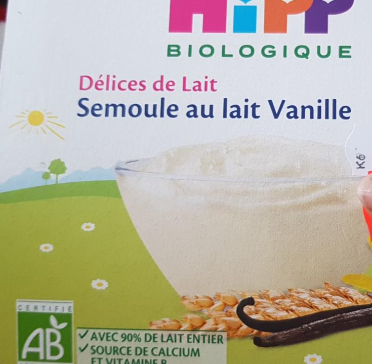 Fotografie - BIO Mléčný dezert krupicový s vanilkou Hipp