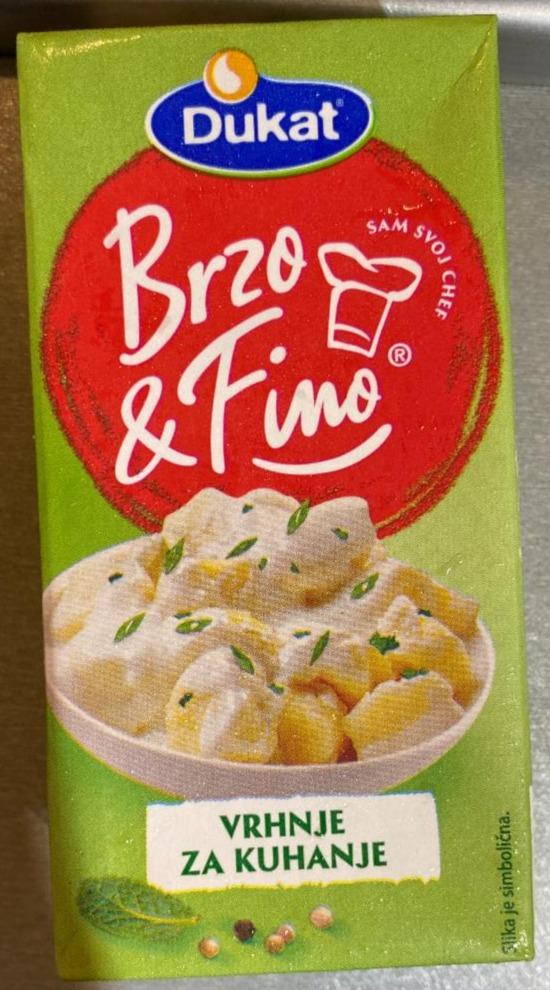 Fotografie - Brzo & Fino vrhnje za kuhanje Dukat