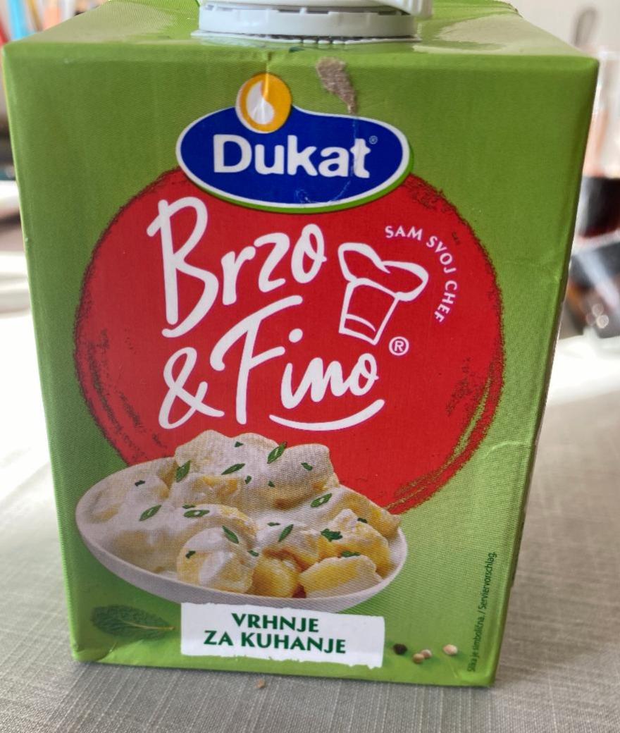 Fotografie - Brzo & Fino vrhnje za kuhanje Dukat