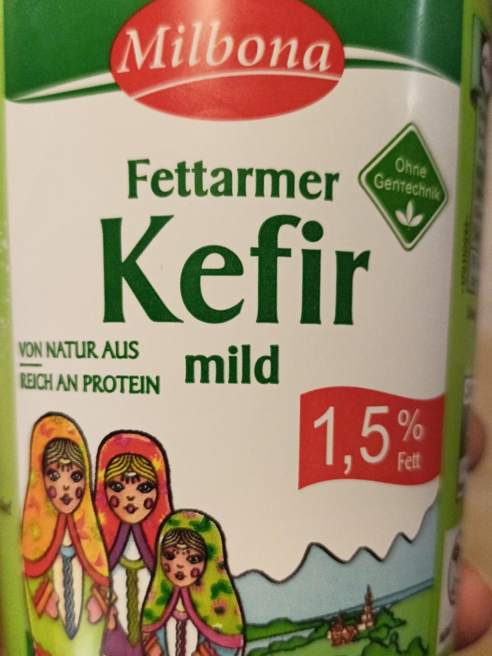Fotografie - Fettarmer Kefir mild 1,5% Fett Milbona