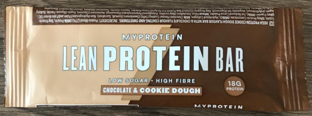 Fotografie - Lean protein bar Chocolate & Cookie dough Myprotein