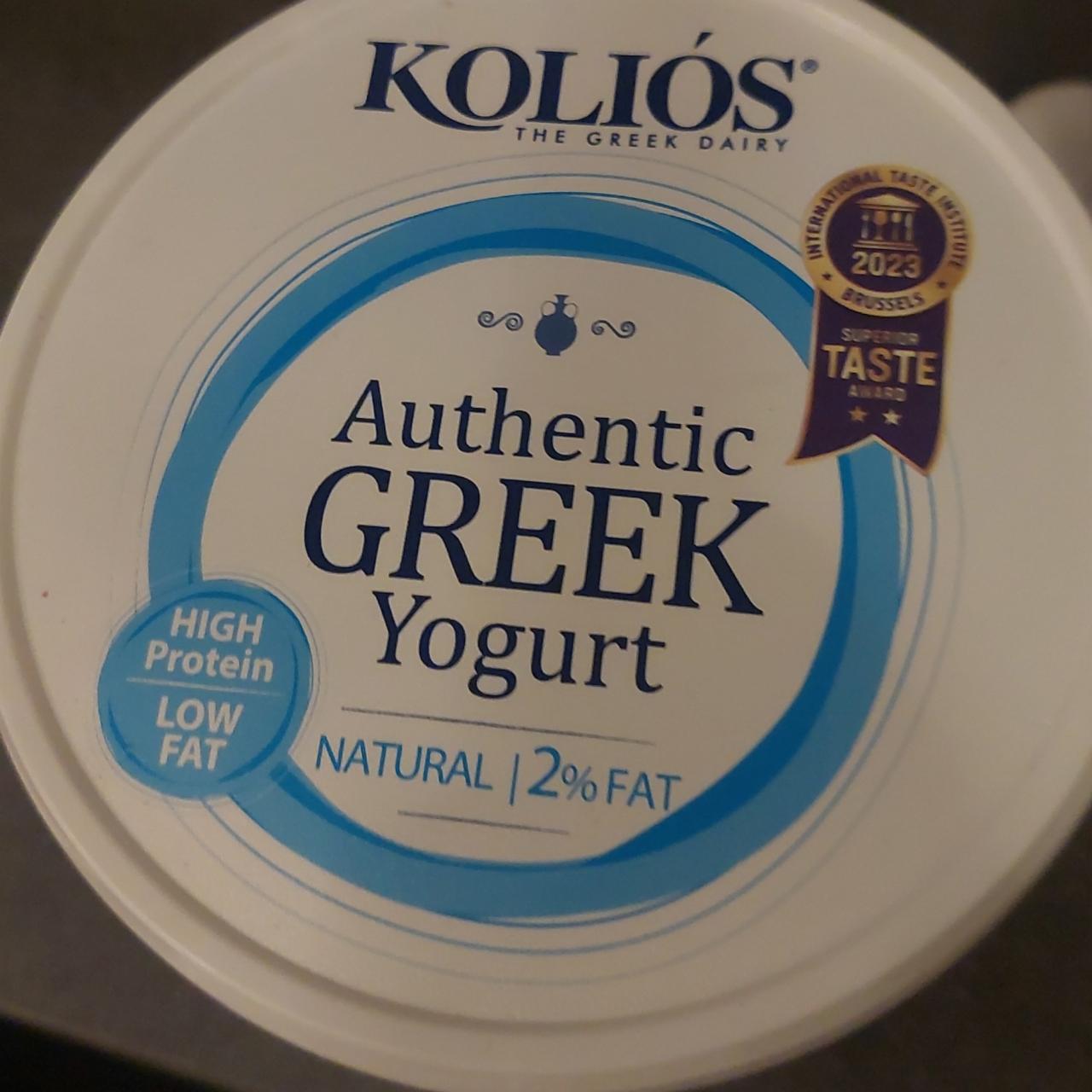 Fotografie - Authentic greek yogurt natural 2% fat Koliós