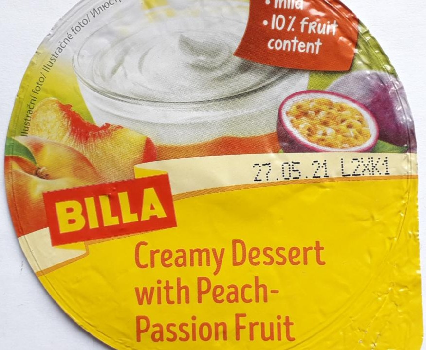Fotografie - Creamy Dessert with Peach-Passion Fruit Billa