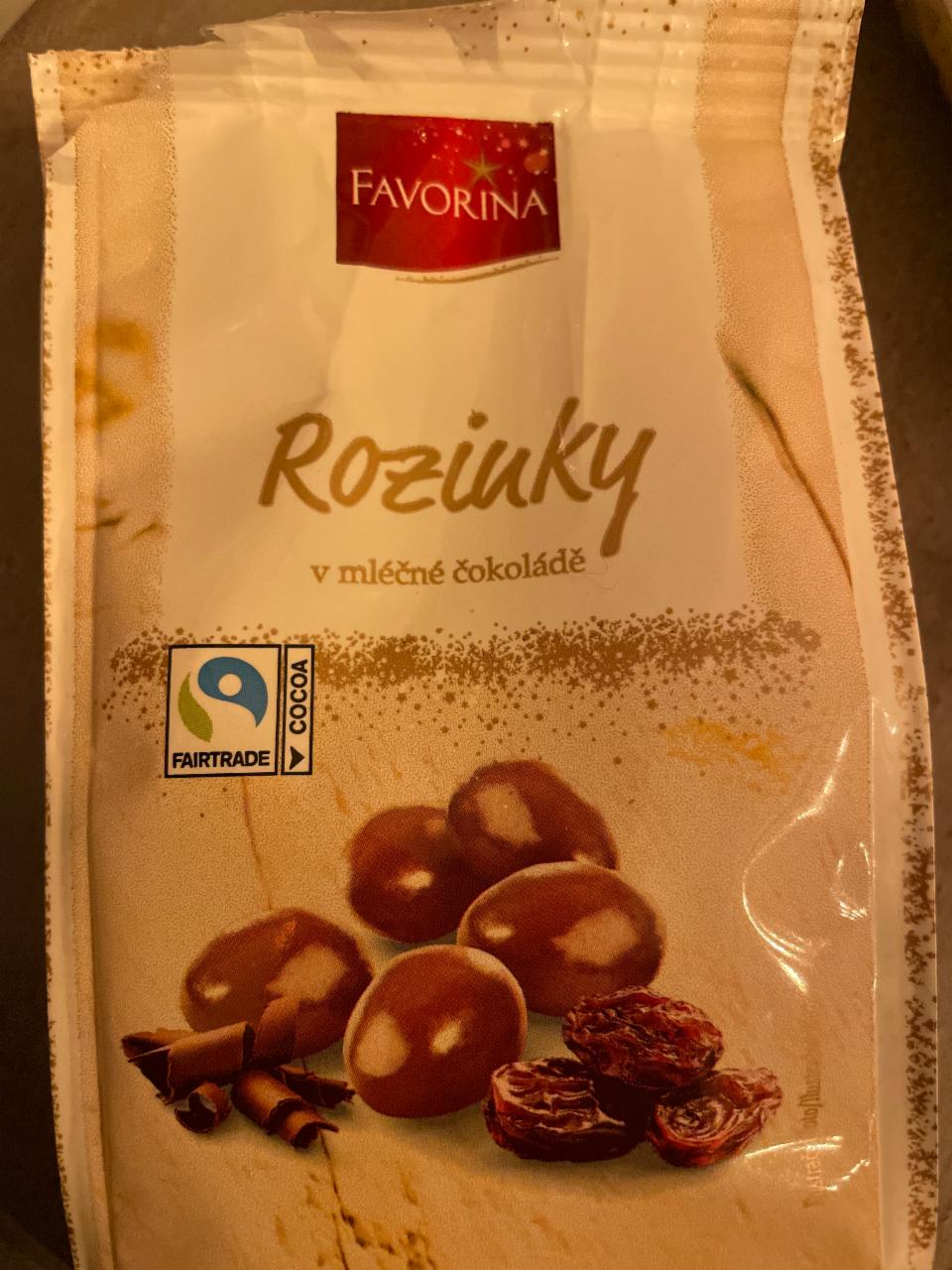 Fotografie - Rozinky v mléčné čokoládě Favorina