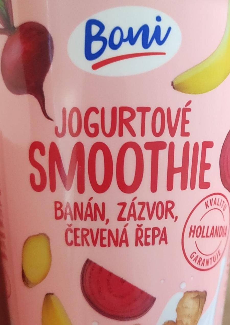 Fotografie - jogurtové smoothie banán, zázvor, červená řepa Boni