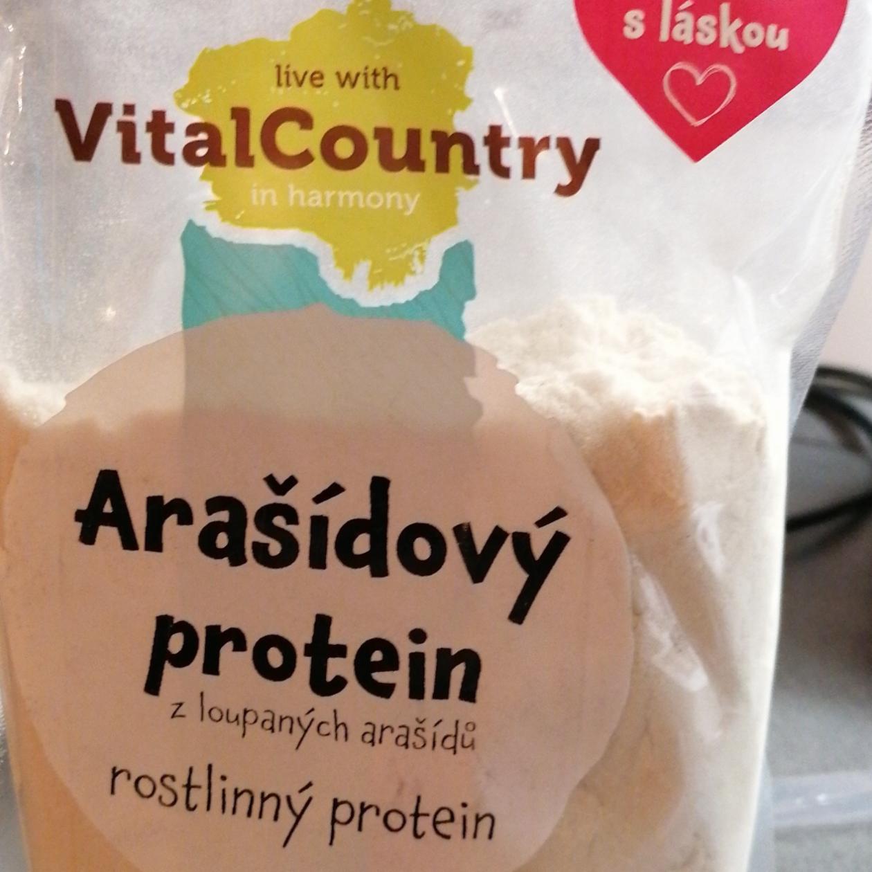 Fotografie - Arašídový protein z loupaných arašídů VitalCountry