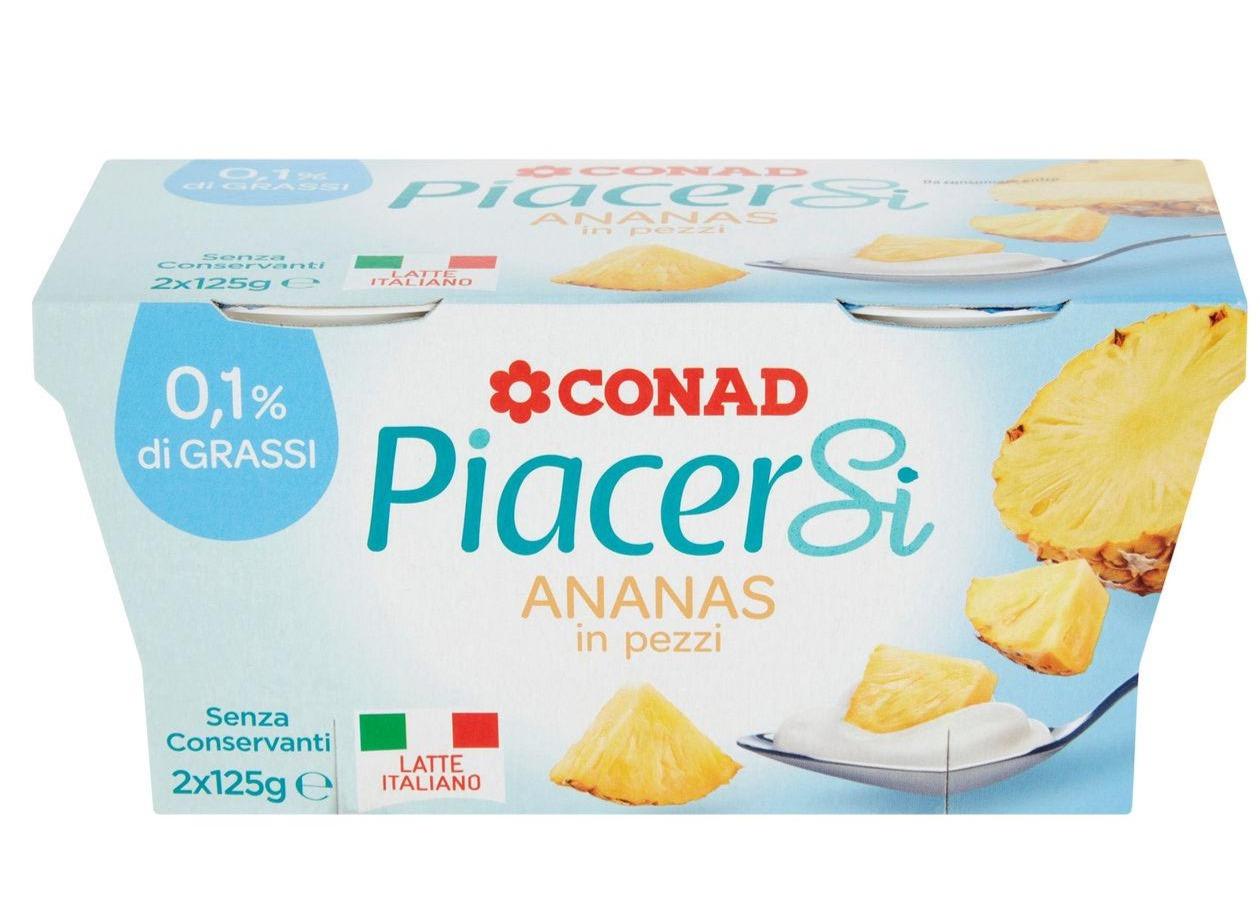 Fotografie - PiacerSi Ananas in pezzi 0,1% di Grassi Conad