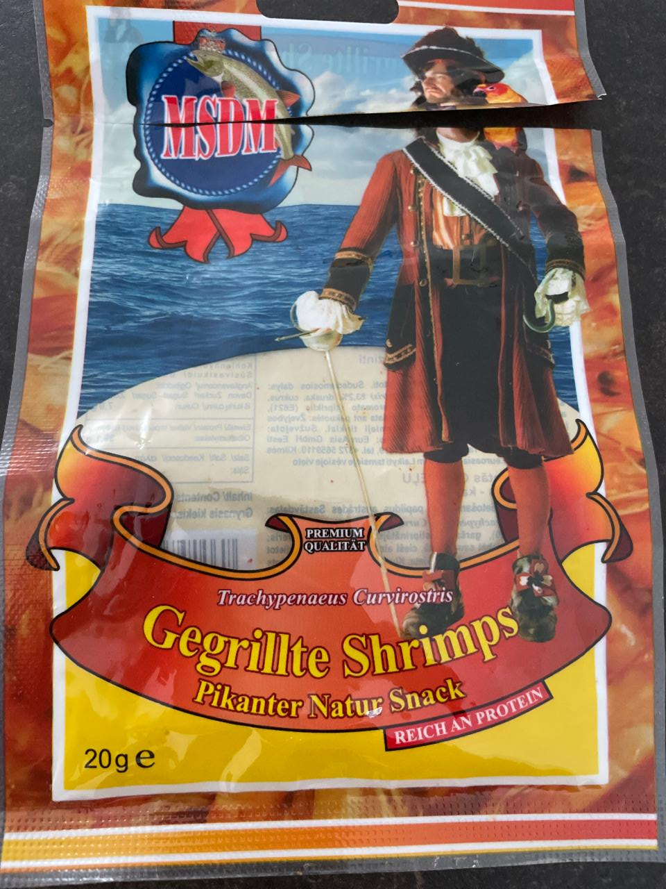 Fotografie - Gegrillte Shrimps Pikanter Natur Snack MSDM