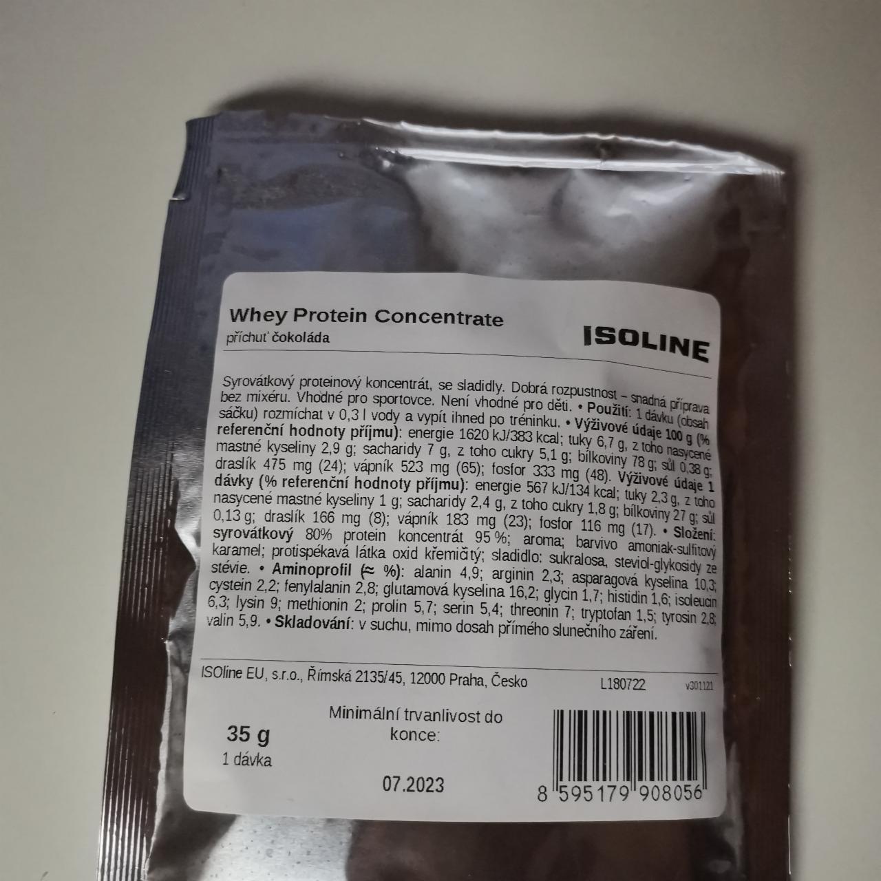 Fotografie - Whey protein concentrate čokoláda Isoline