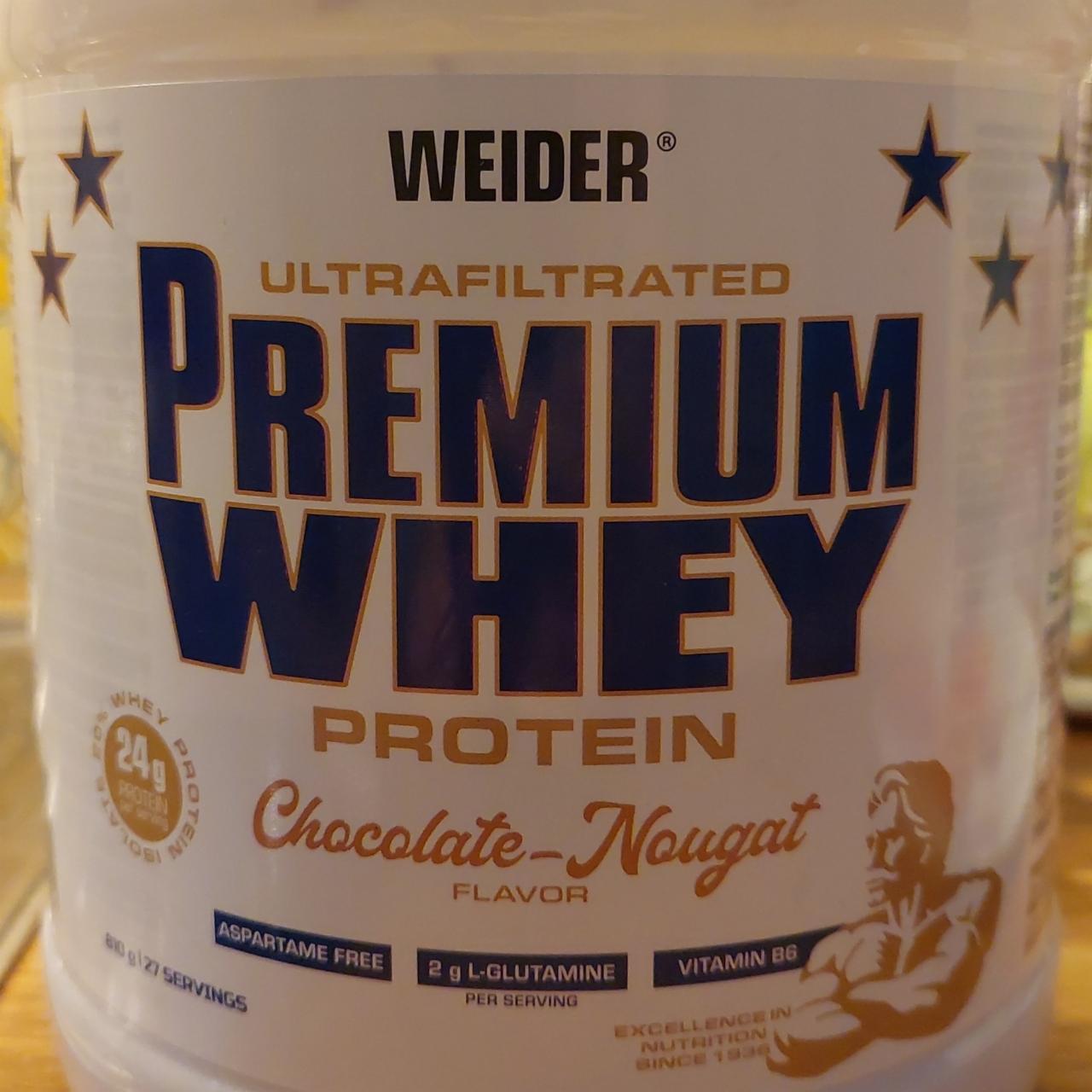 Fotografie - Ultrafiltrated premium whey protein Chocolate-Nougat Weider
